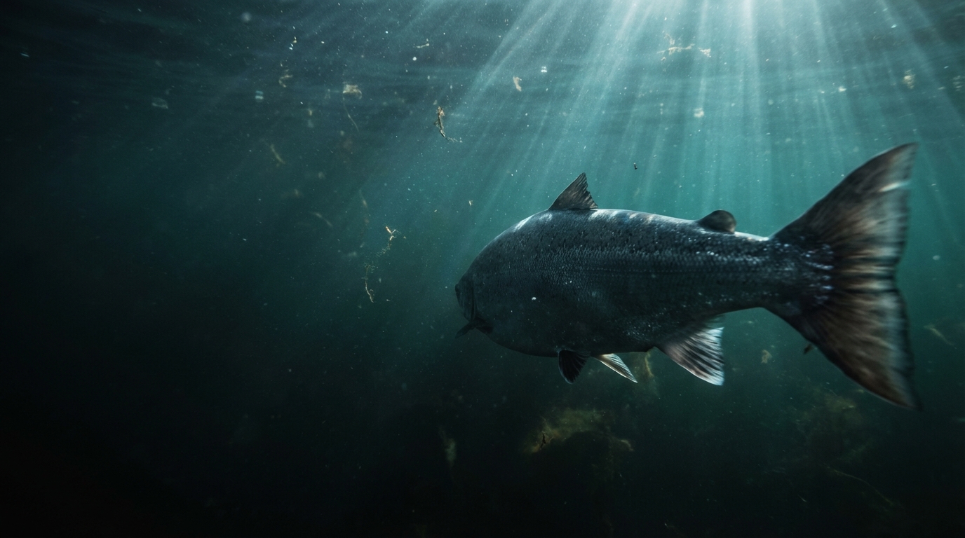 Atlantic salmon underwater
